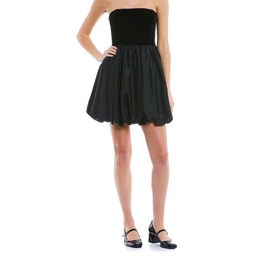 NWOT: Copper Key velvet and raw silk bubble hem dress size XXL